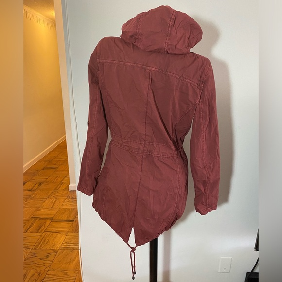 Levi’s Strauss Hood Anorak Military Style Jacket Burgundy/Copper Size M - Picture 8 of 10